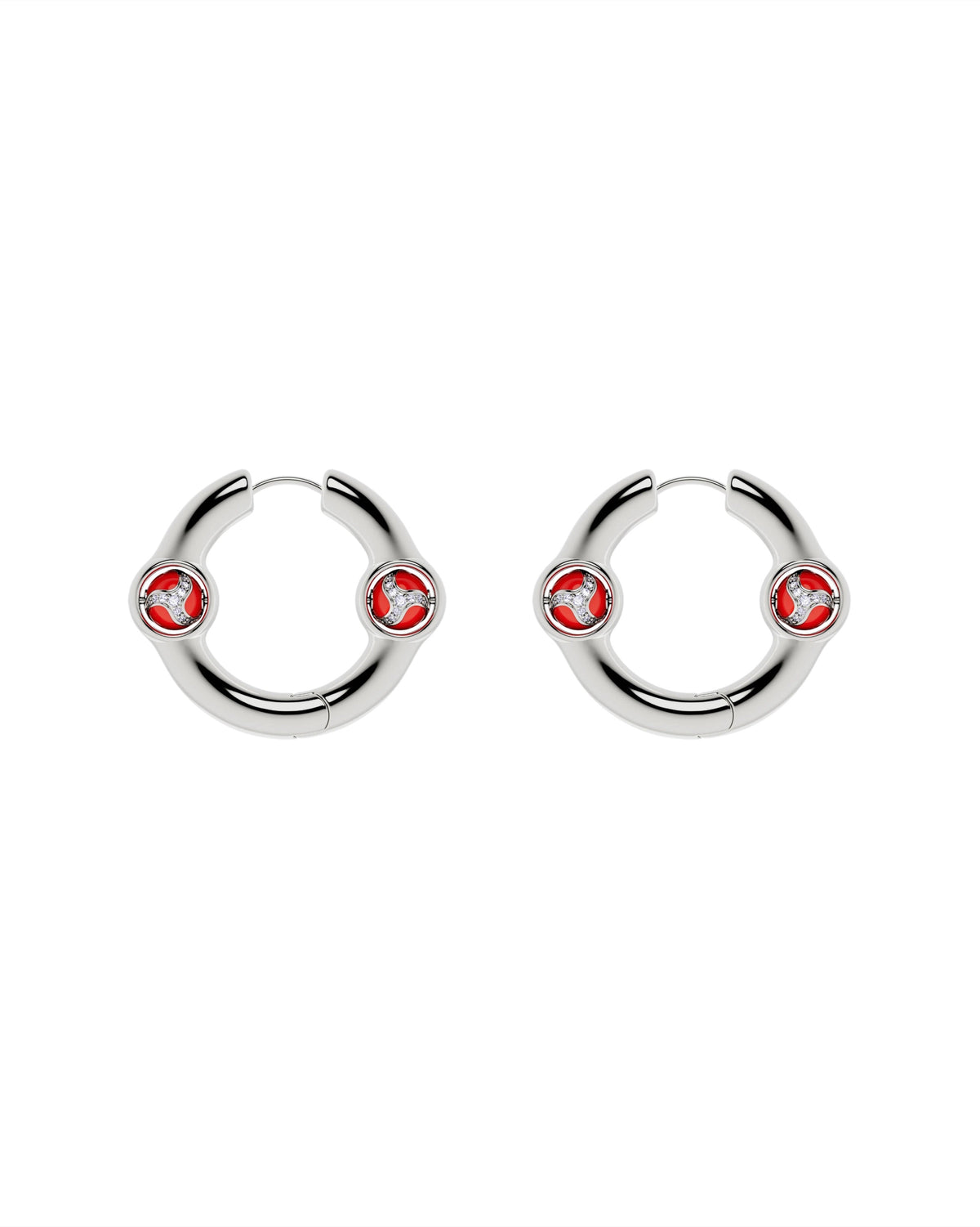 Portal Of Joy Earrings — Red — Small