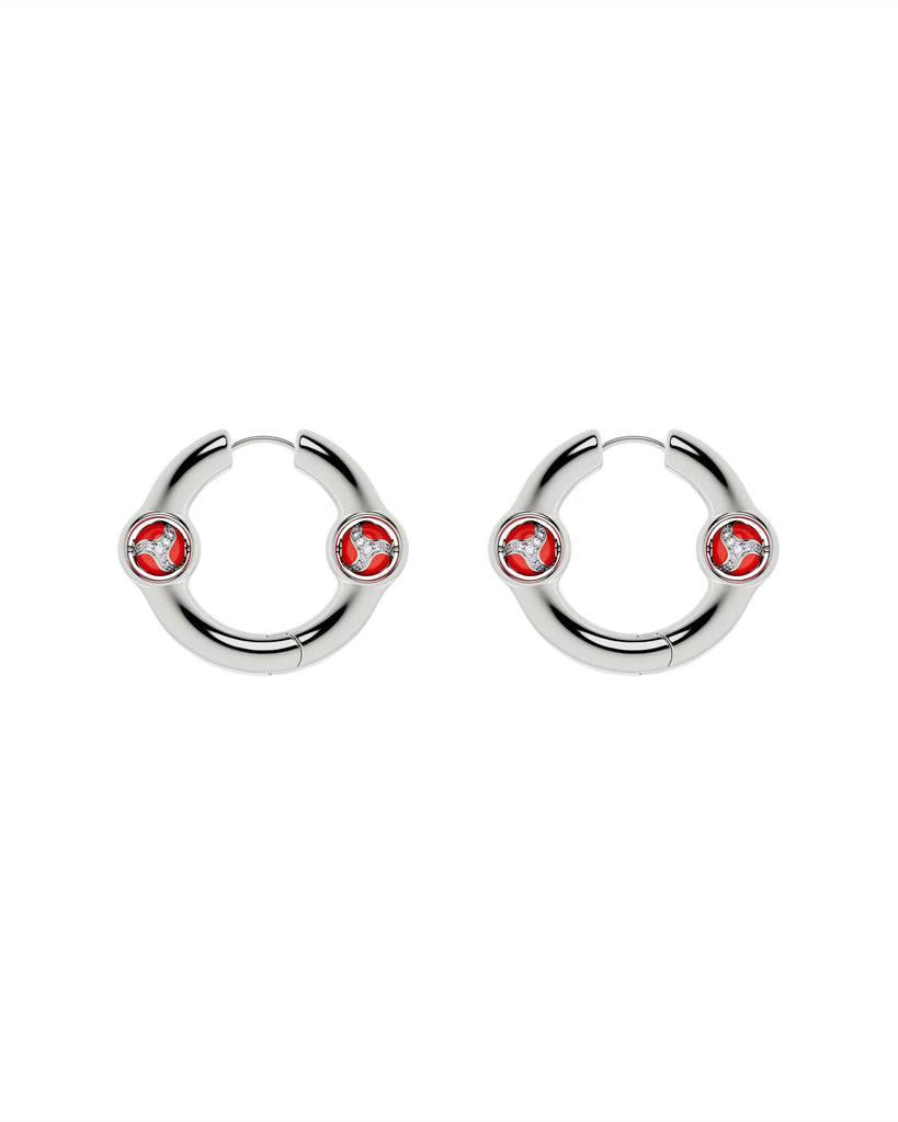 Portal Of Joy Earrings — Red — Small