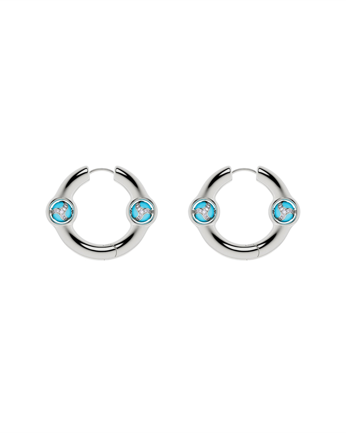 Portal Of Joy Earrings — Blue — Small