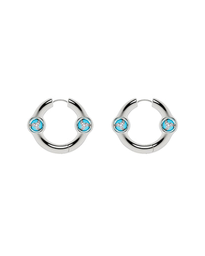 Portal Of Joy Earrings — Blue — Small