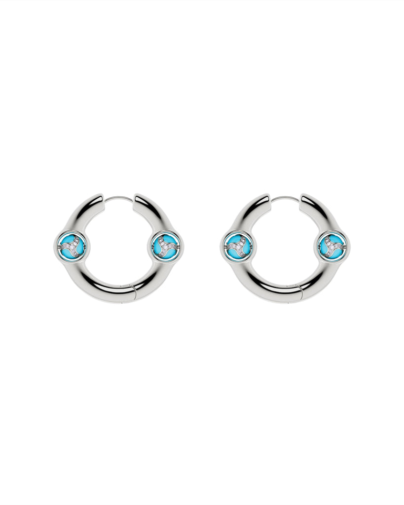 Portal Of Joy Earrings — Blue — Small
