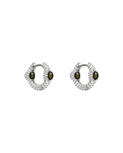 Mini Drip Portal Of Joy Earrings Obsdian