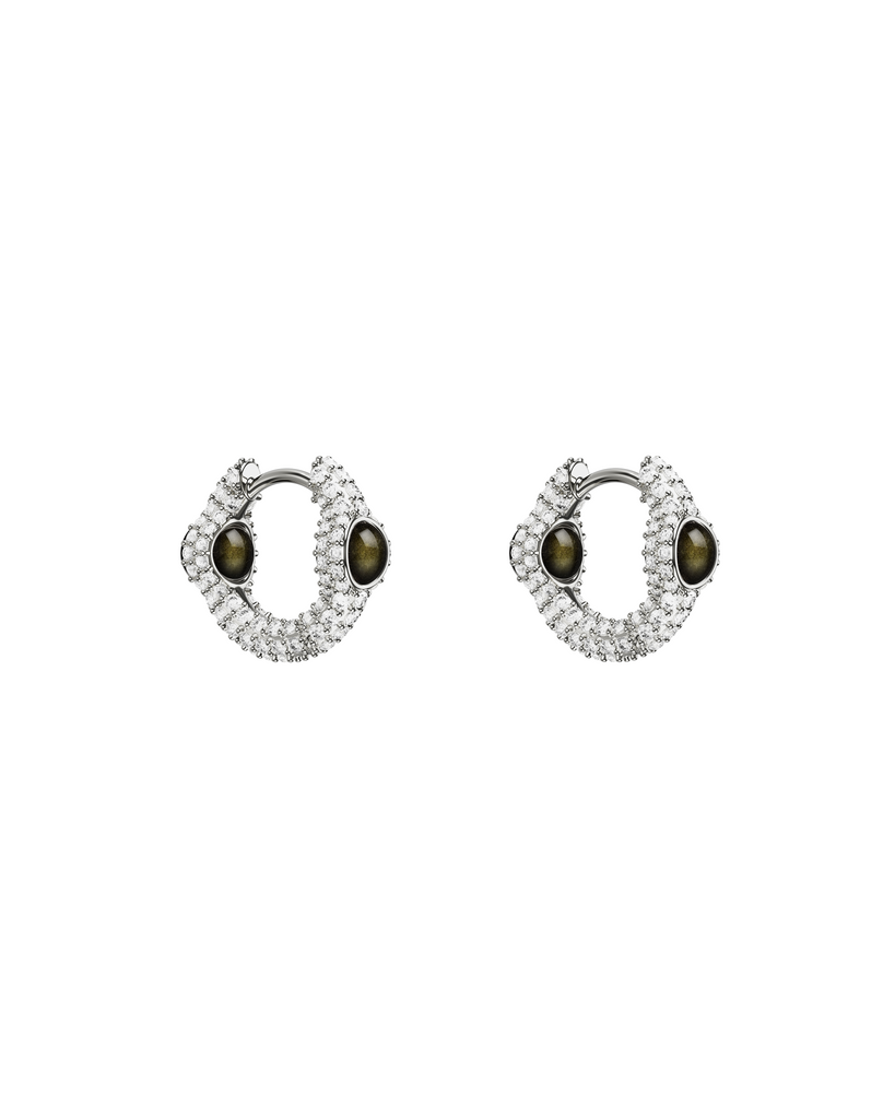 Mini Drip Portal Of Joy Earrings Obsdian