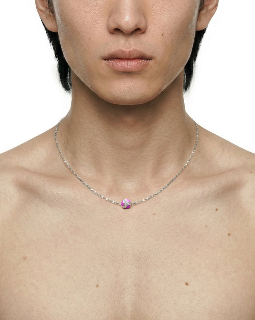 111 Dragon Ball Necklace — Pink — One Size