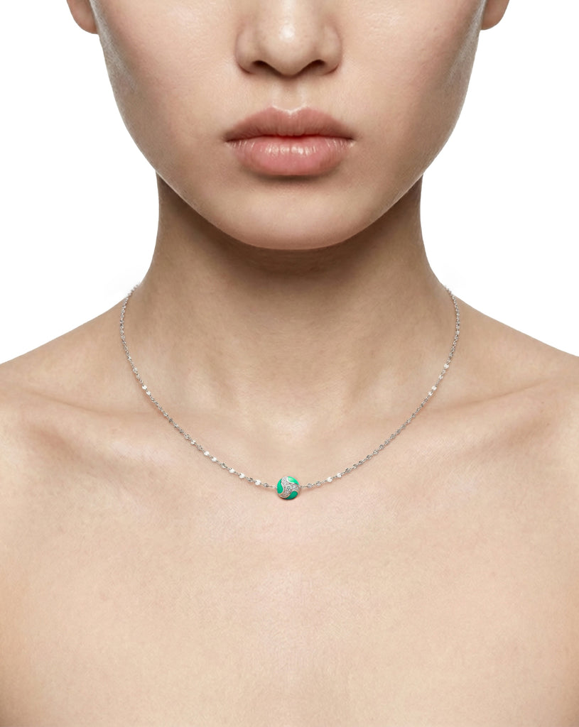 111 Dragon Ball Necklace — Green — One Size