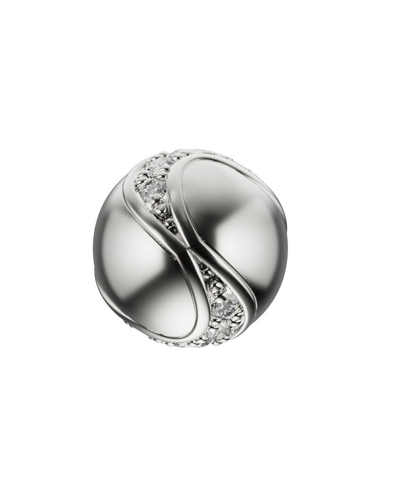 Dragon Ball Ear Stud — Silver — One Size
