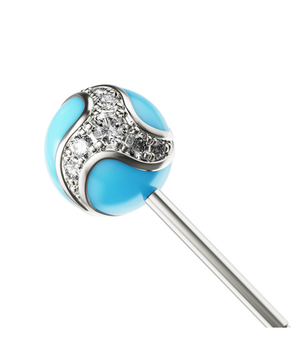 Dragon Ball Ear Stud — Blue — One Size