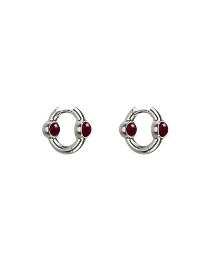 Portal Of Joy Earrings — Garnet — Mini