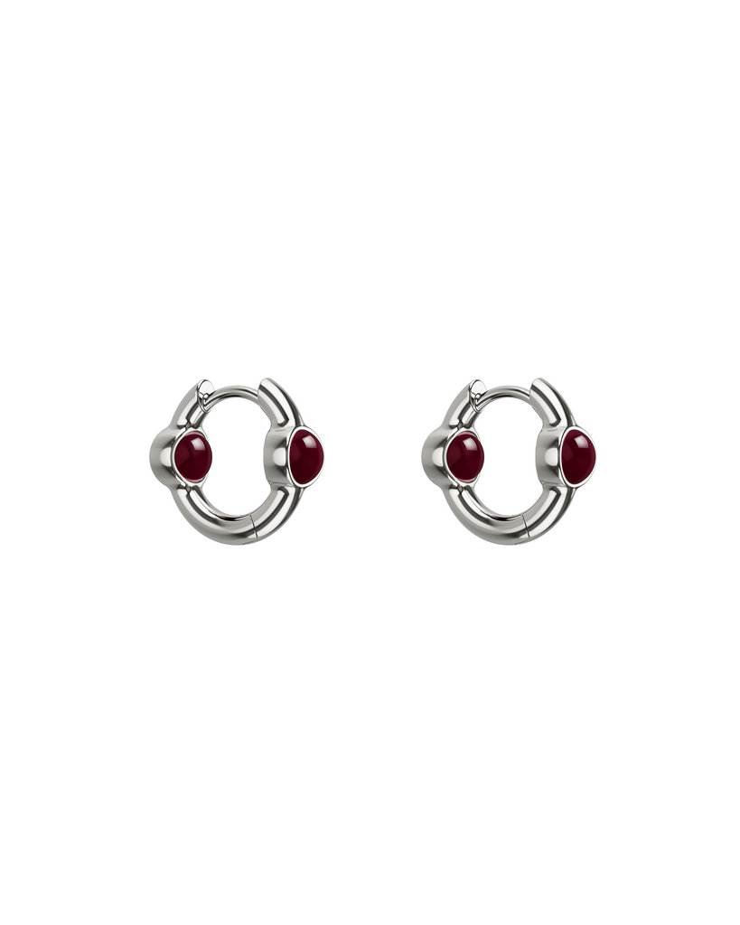 Portal Of Joy Earrings — Garnet — Mini