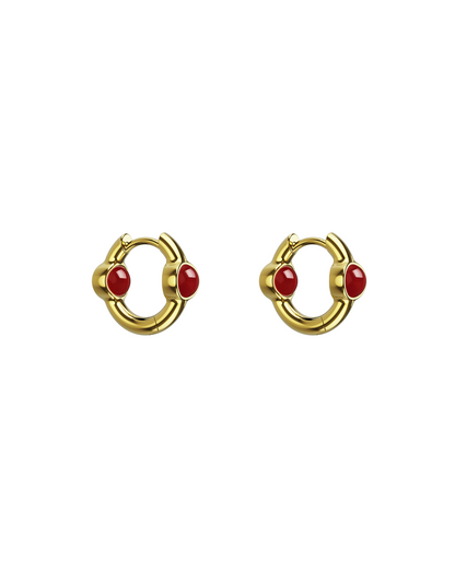 Portal Of Joy Earrings — Ruby — Mini