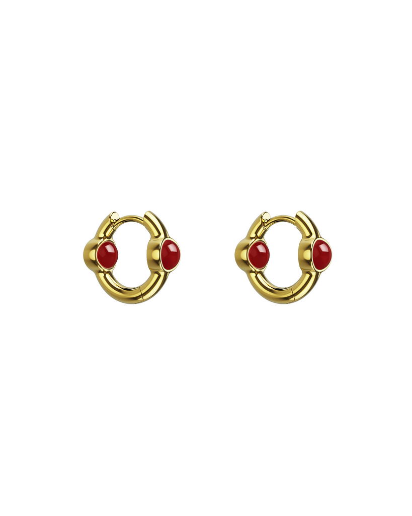 Portal Of Joy Earrings — Ruby — Mini
