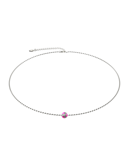 111 Dragon Ball Necklace — Pink — One Size