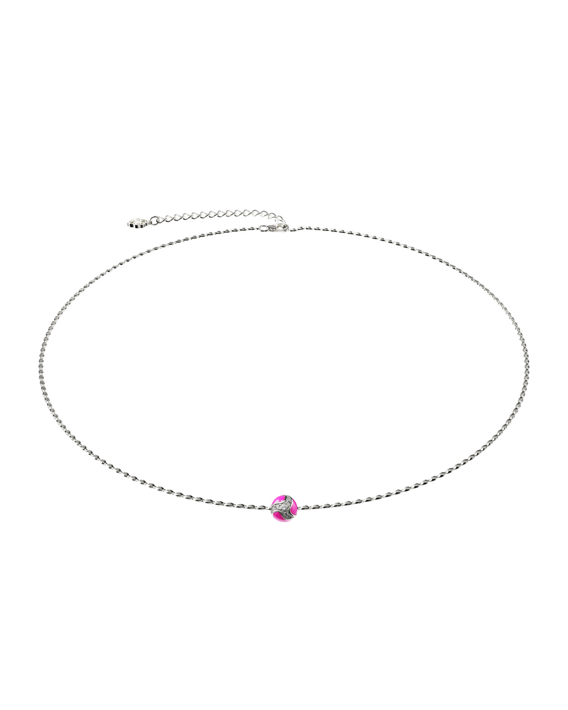111 Dragon Ball Necklace — Pink — One Size
