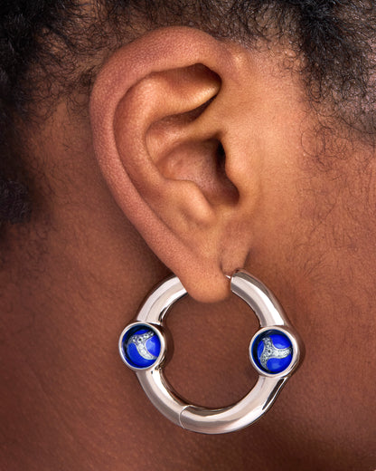 Portal of joy Earrings Large Indigo