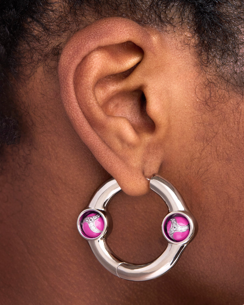 Portal of joy Earrings Large Pink