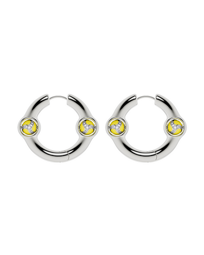 Portal of joy Earrings Large-Yellow