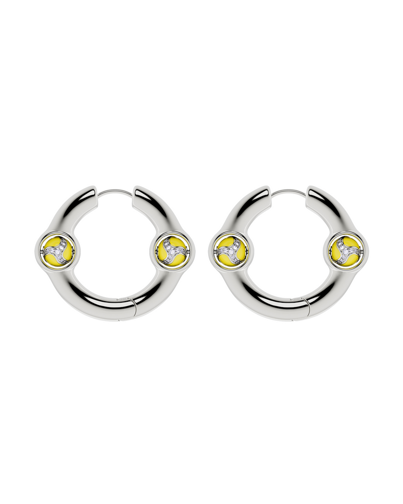 Portal of joy Earrings Large-Yellow