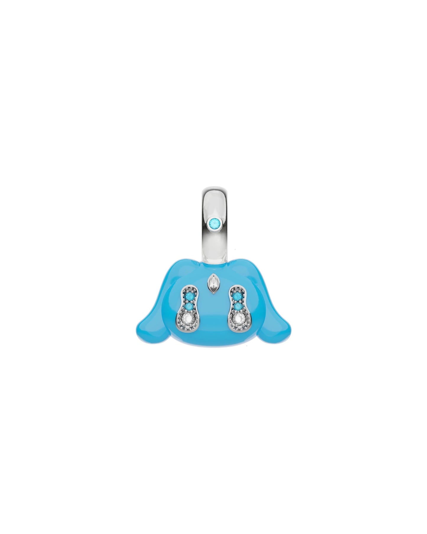 Buda Pendant — White Gold — Blue — Mini