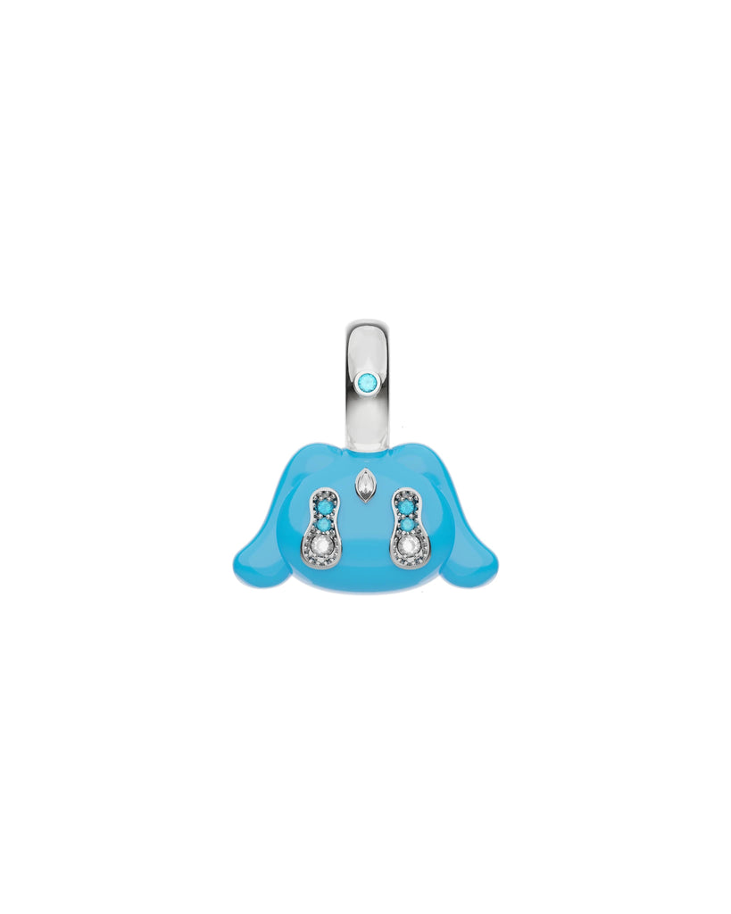 Buda Pendant — White Gold — Blue — Mini