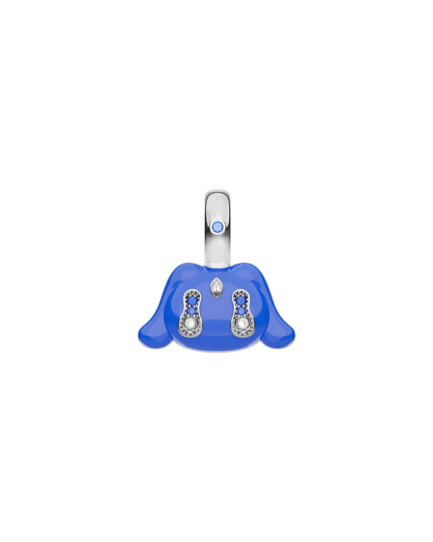 Buda Pendant — White Gold — Indigo — Mini