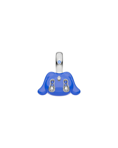 Buda Pendant — White Gold — Indigo — Mini