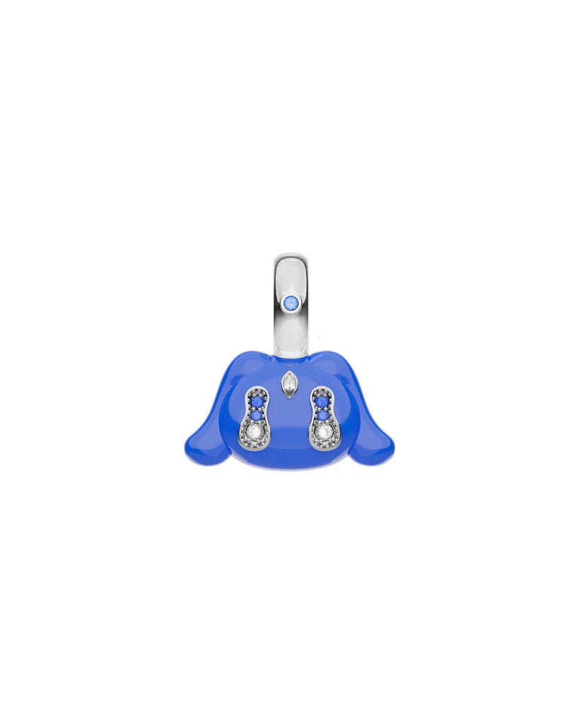 Buda Pendant — White Gold — Indigo — Mini