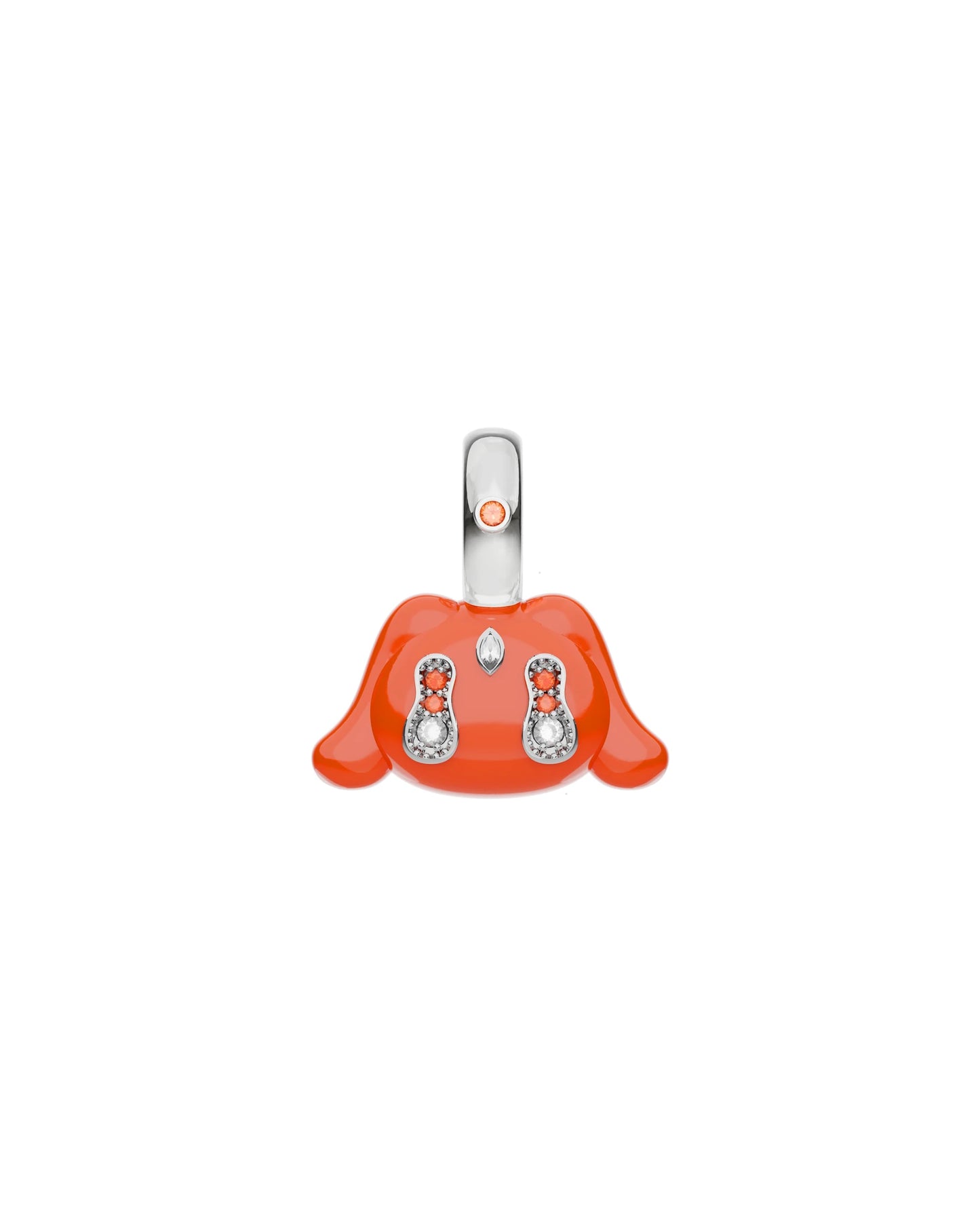 Buda Pendant — White Gold — Orange — Mini