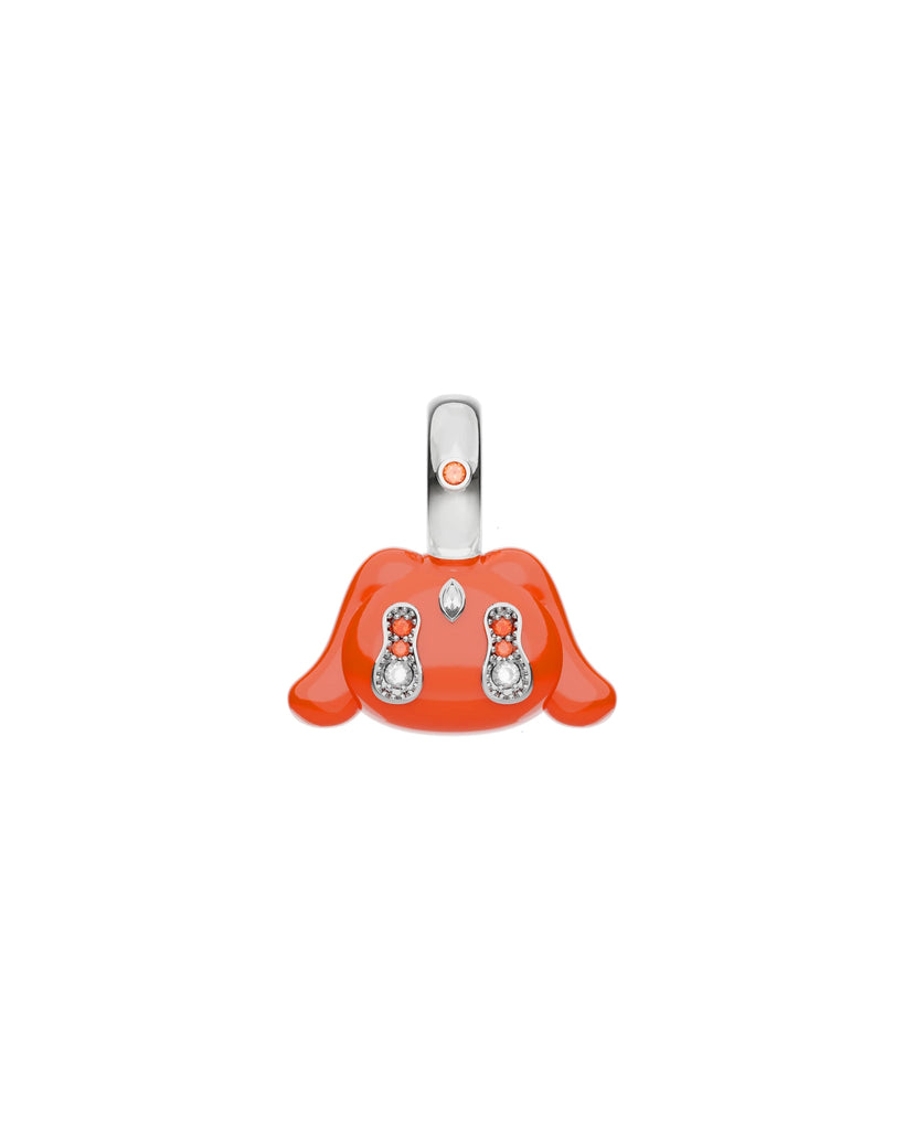 Buda Pendant — White Gold — Orange — Mini