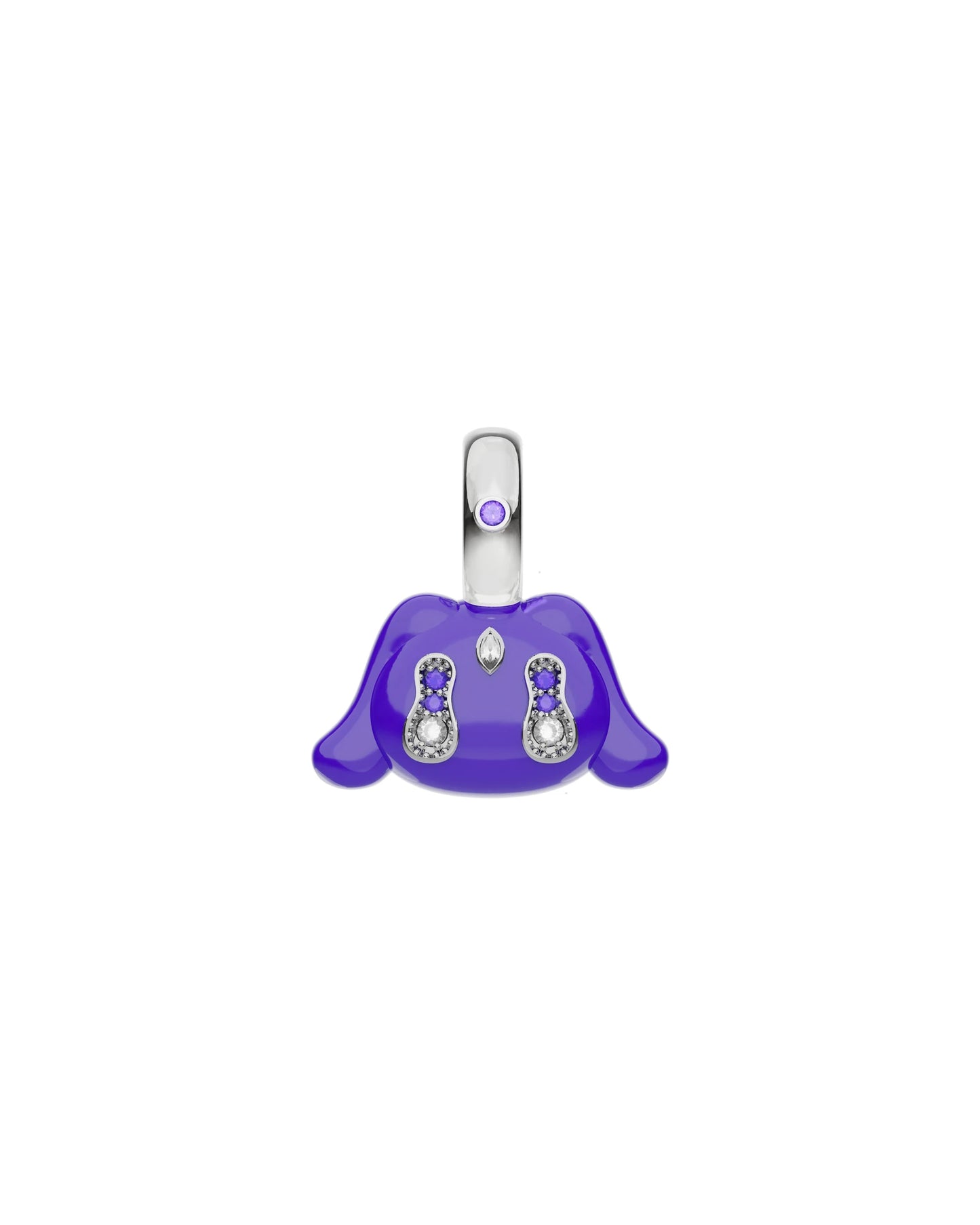 Buda Pendant — White Gold — Purple — Mini