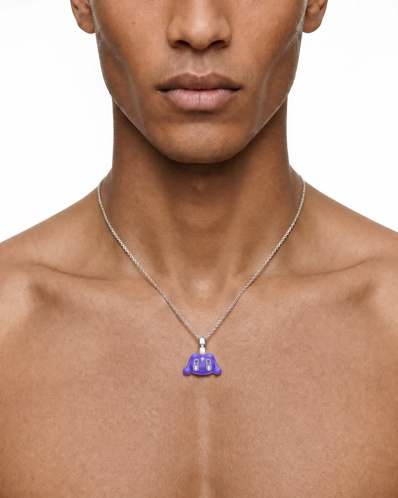 Buda Pendant — White Gold — Purple — Mini