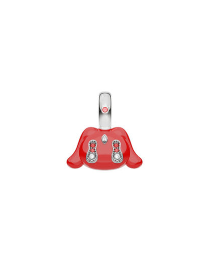 Buda Pendant — White Gold — Red — Mini