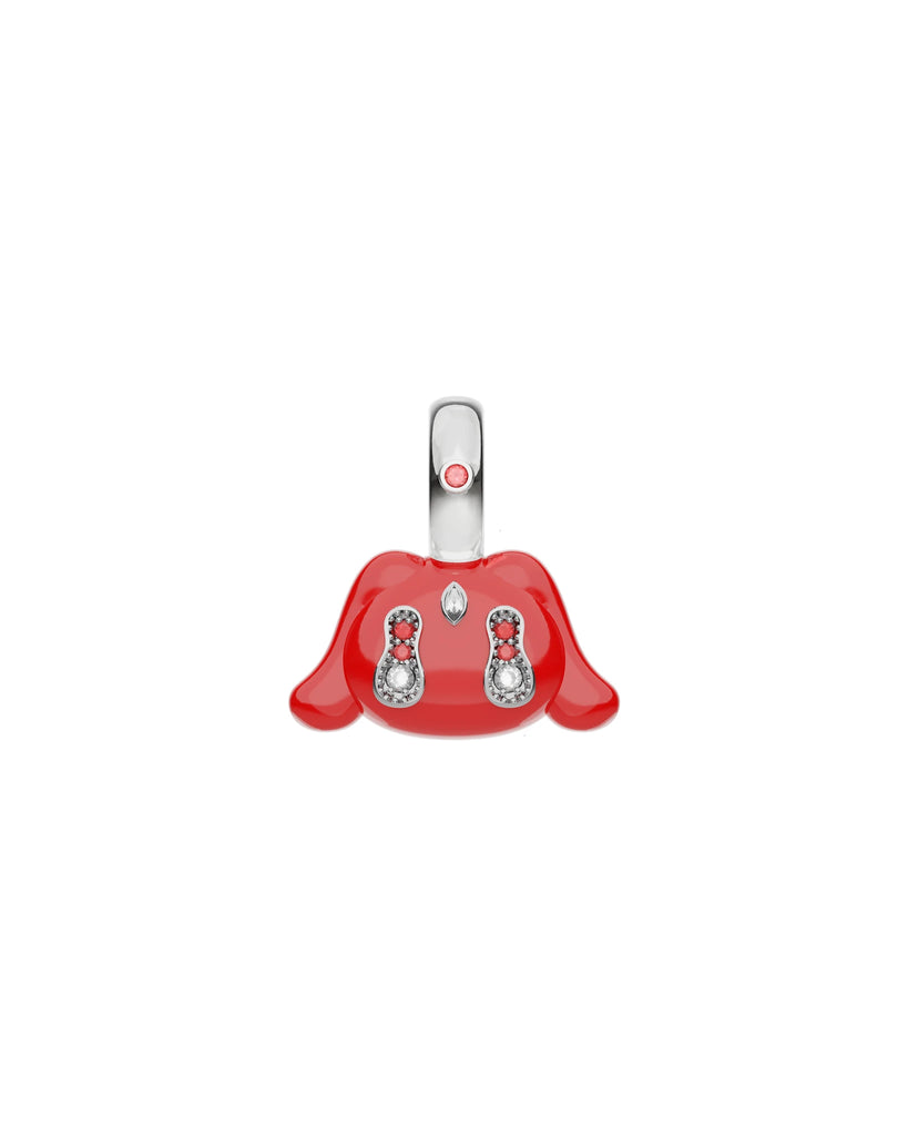 Buda Pendant — White Gold — Red — Mini