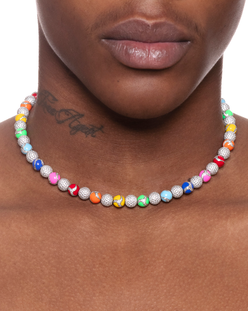 Rainbow Drip Dragon Necklace