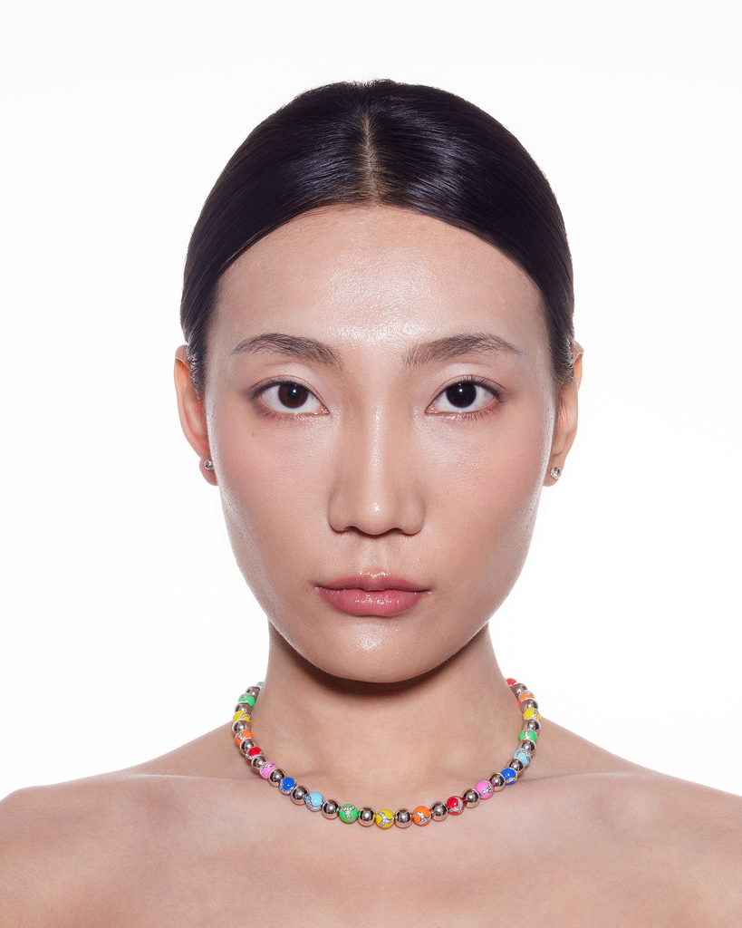 Rainbow Dragon Necklace_Small_model _1