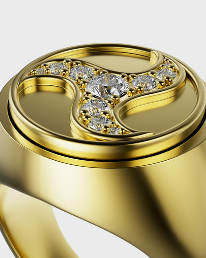 Wheel Of Joy Spinning Ring — Gold