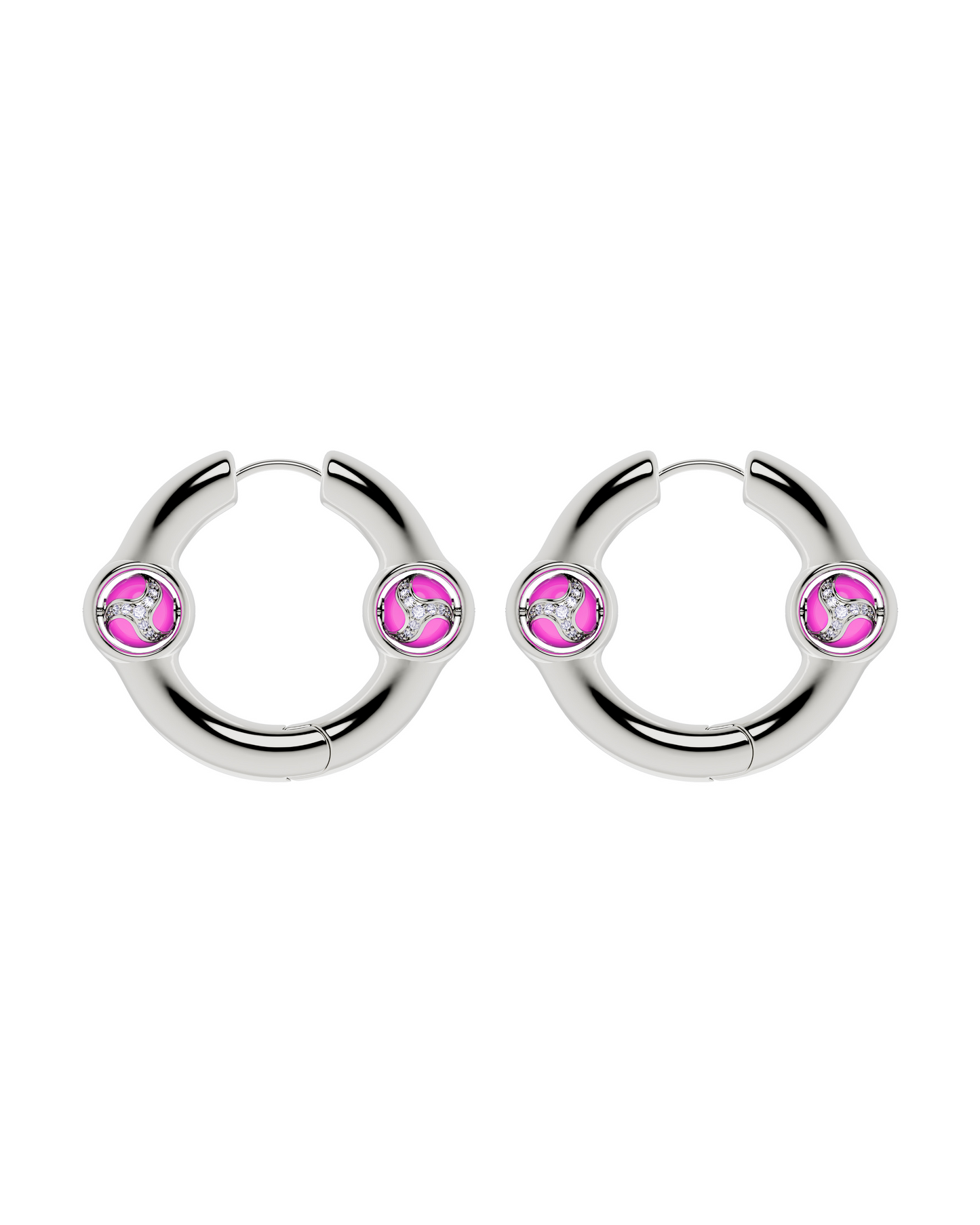 Portal of joy Earrings Large-Pink