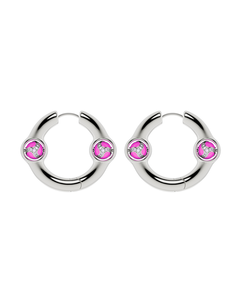 Portal of joy Earrings Large-Pink