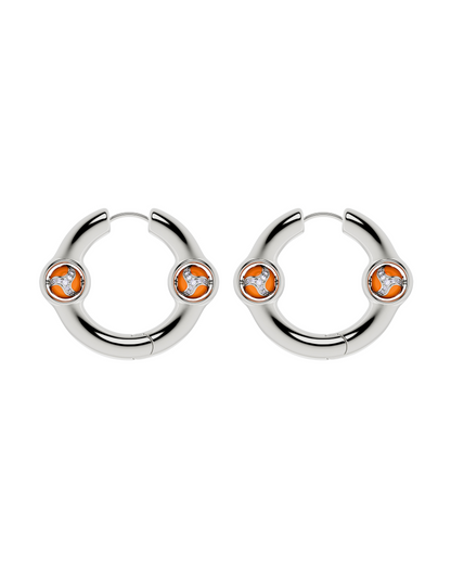 Portail de la joie Boucles d'oreilles Large-Orange