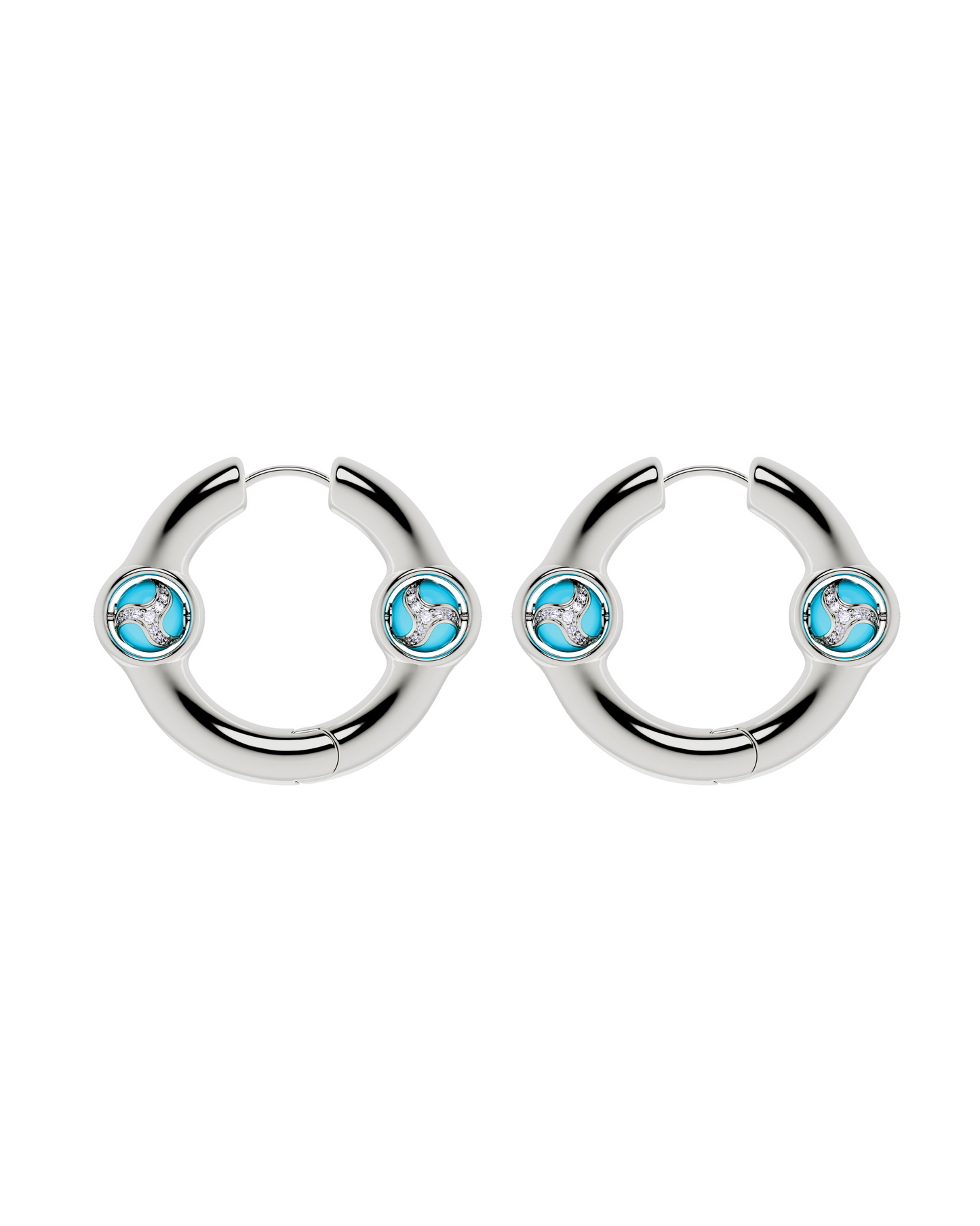 Portal of joy Earrings Large-Blue