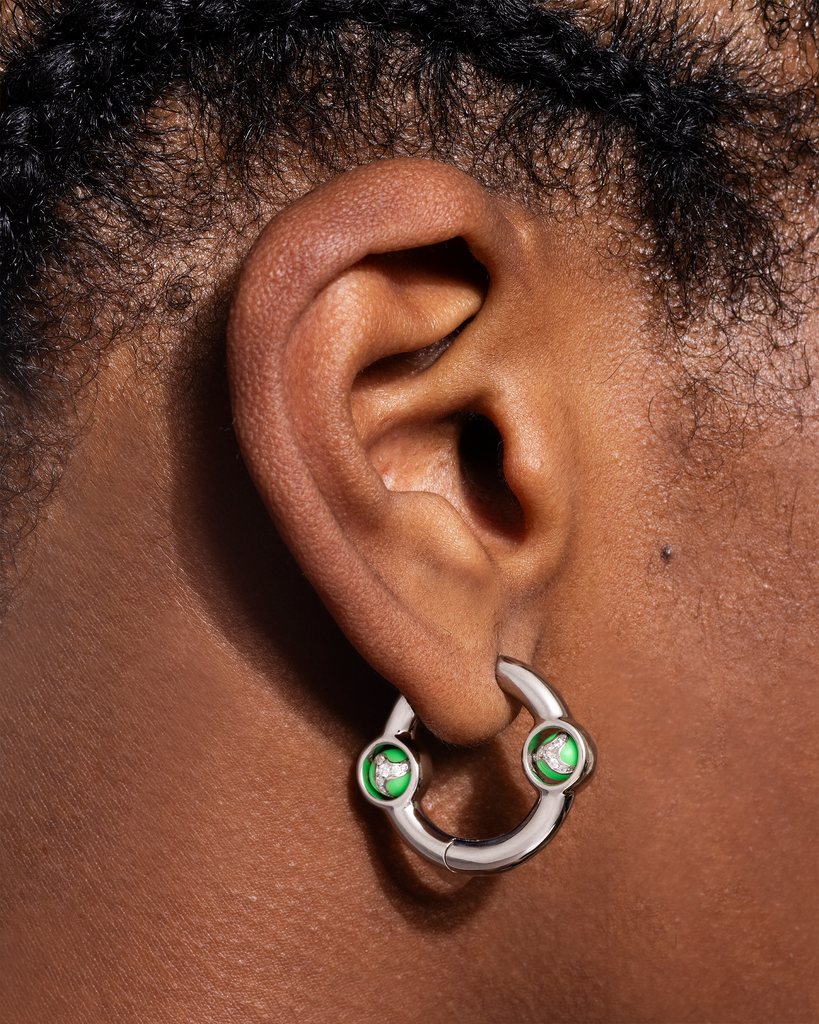 Portal Of Joy Earrings Green Small
