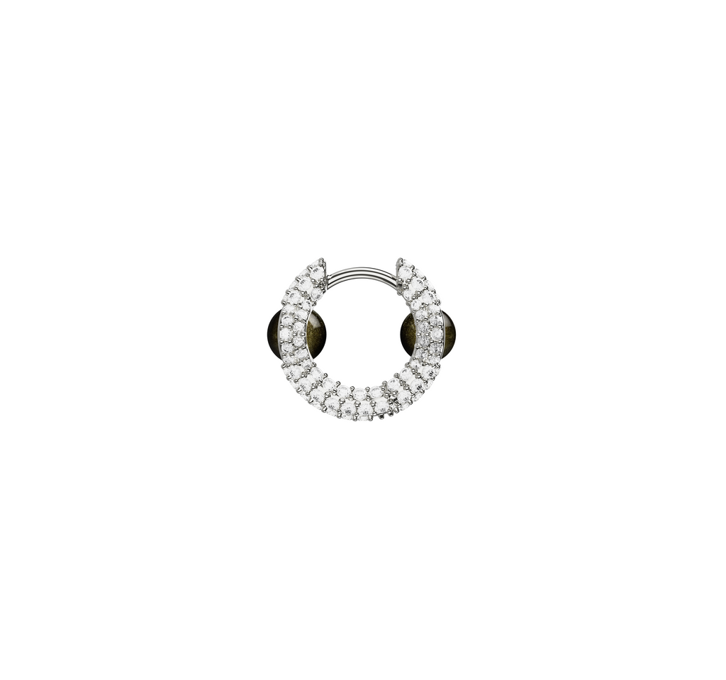 Mini Drip Portal Of Joy Earrings Obsdian