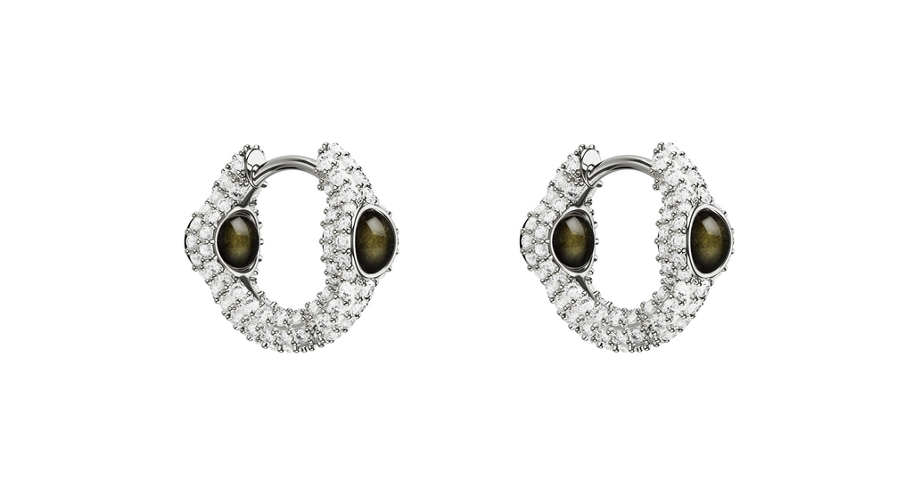 Mini Drip Portal Of Joy Earrings Obsdian