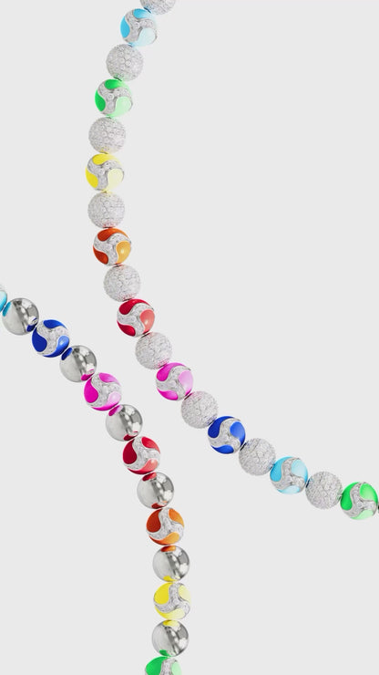 Rainbow Drip Dragon Necklace